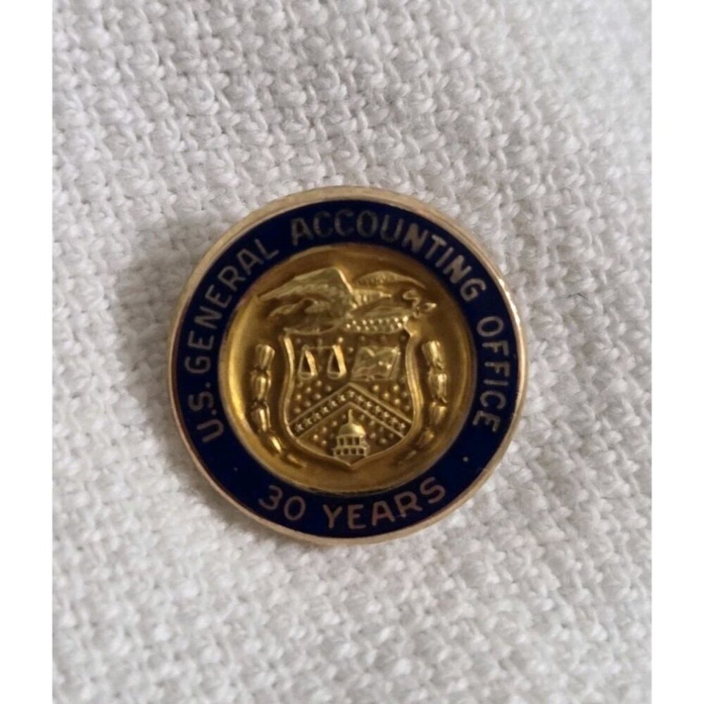 GAO General Accounting Office 10K Gold Career Pin Set 20/30/Retired Diamond 5g - Picture 4 of 13